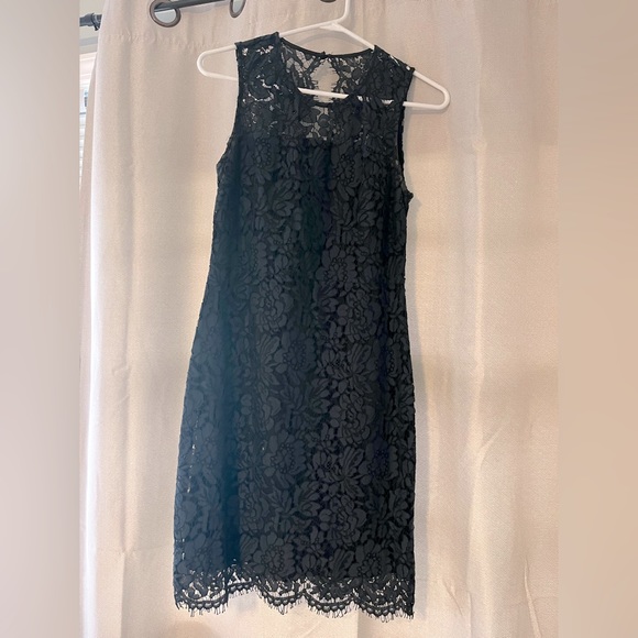 Banana Republic navy blue lace midi dress - Picture 1 of 1